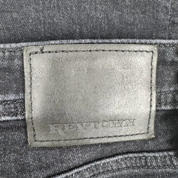 SOLD OUT Revtown Jeans Mens 34x32 Black Decade Sharp Straight Leg Denim - Picture 11 of 11